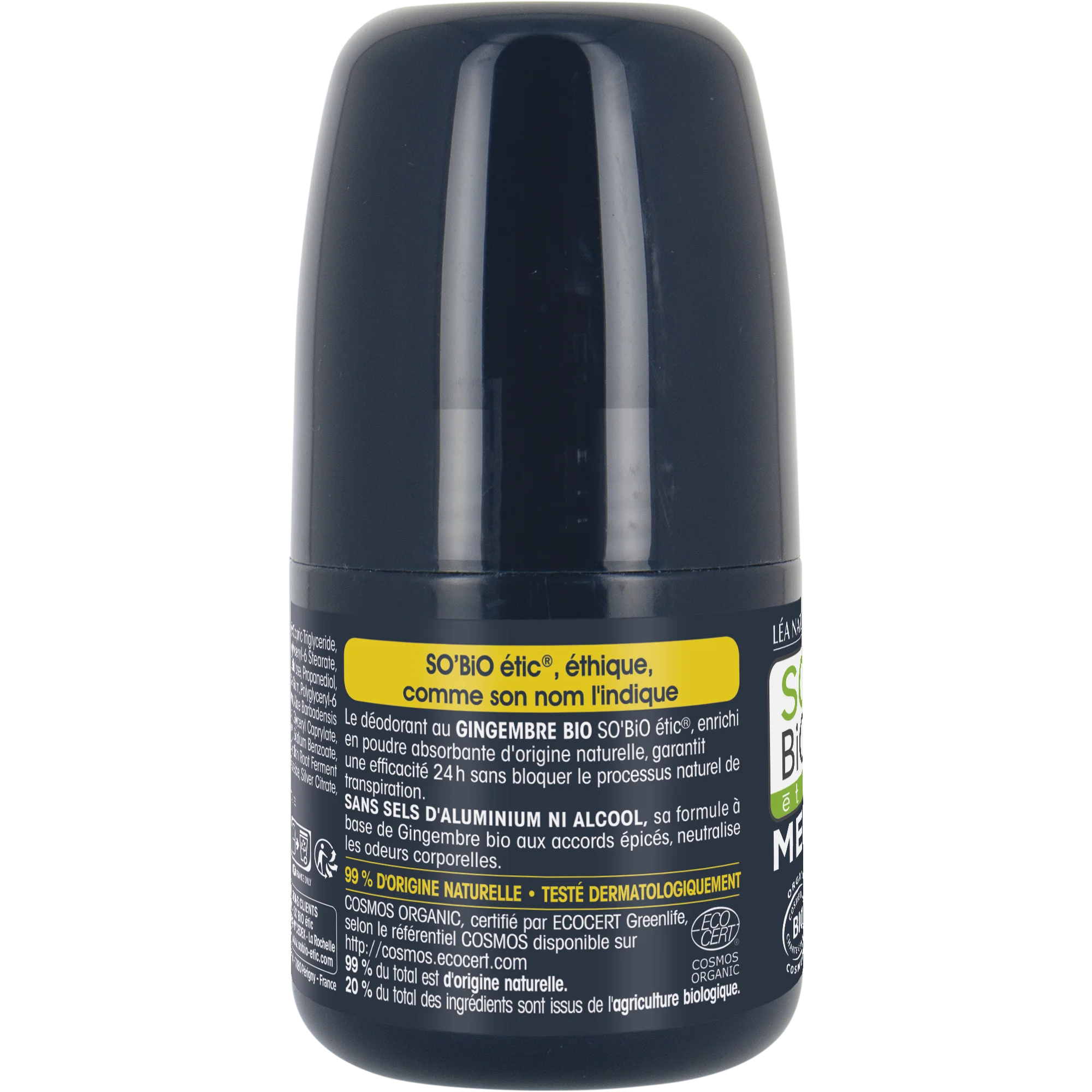 SO’BiO étic Deodorant roll-on 24h MEN - zázvor BIO (50 ml) - účinný až 24 hodín