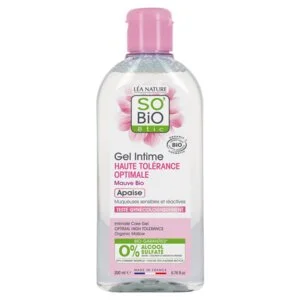 SO’BiO étic Hypoalergénny umývací gél na intímnu hygienu BIO (200 ml) - s výťažkom zo slezu obyčajného