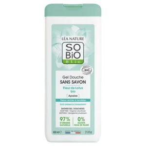 SO’BiO étic Sprchový gél BEZ MYDLA s kvetom lotosu BIO (650 ml) - ideálny pre suchú a citlivú pokožku