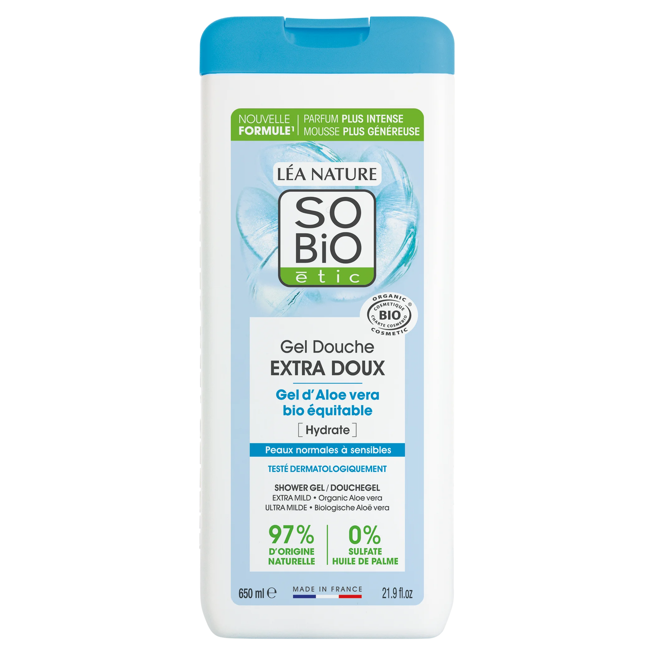 SO’BiO étic Sprchový gél EXTRA JEMNÝ s BIO Aloe vera (650 ml) - intenzívne hydratuje