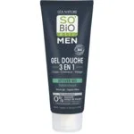 SO’BiO étic Sprchový gél MEN 3v1 - osviežujúci vetiver BIO (200 ml) - na telo, tvár aj vlasy