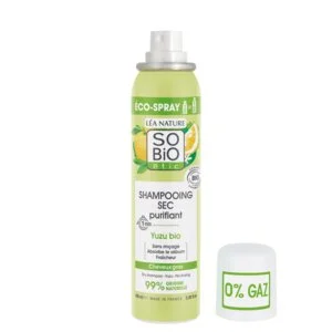 SO’BiO étic Čistiaci suchý šampón v spreji s Yuzu BIO (100 ml) - zanecháva vlasy svieže a hladké