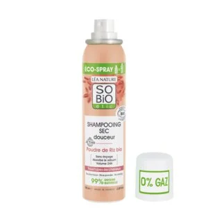 SO’BiO étic Jemný suchý šampón v spreji pre citlivú pokožku hlavy BIO (100 ml) - objem a čisté vlasy bez umývania