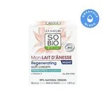 SO’BiO étic Nočný regeneračný krém s BIO oslím mliekom (50 ml) - šľahaná textúra