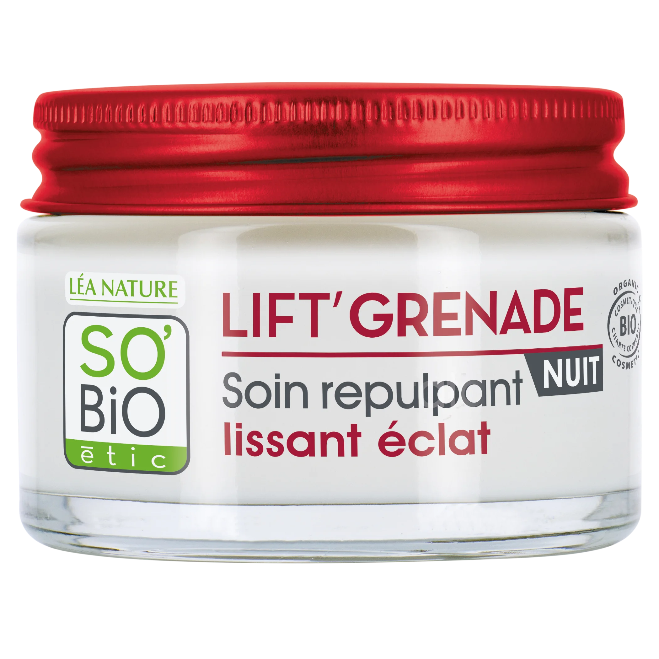SO’BiO étic Nočný rozjasňujúci krém proti vráskam Lift'Grenade BIO (50 ml) - s granátovým jablkom