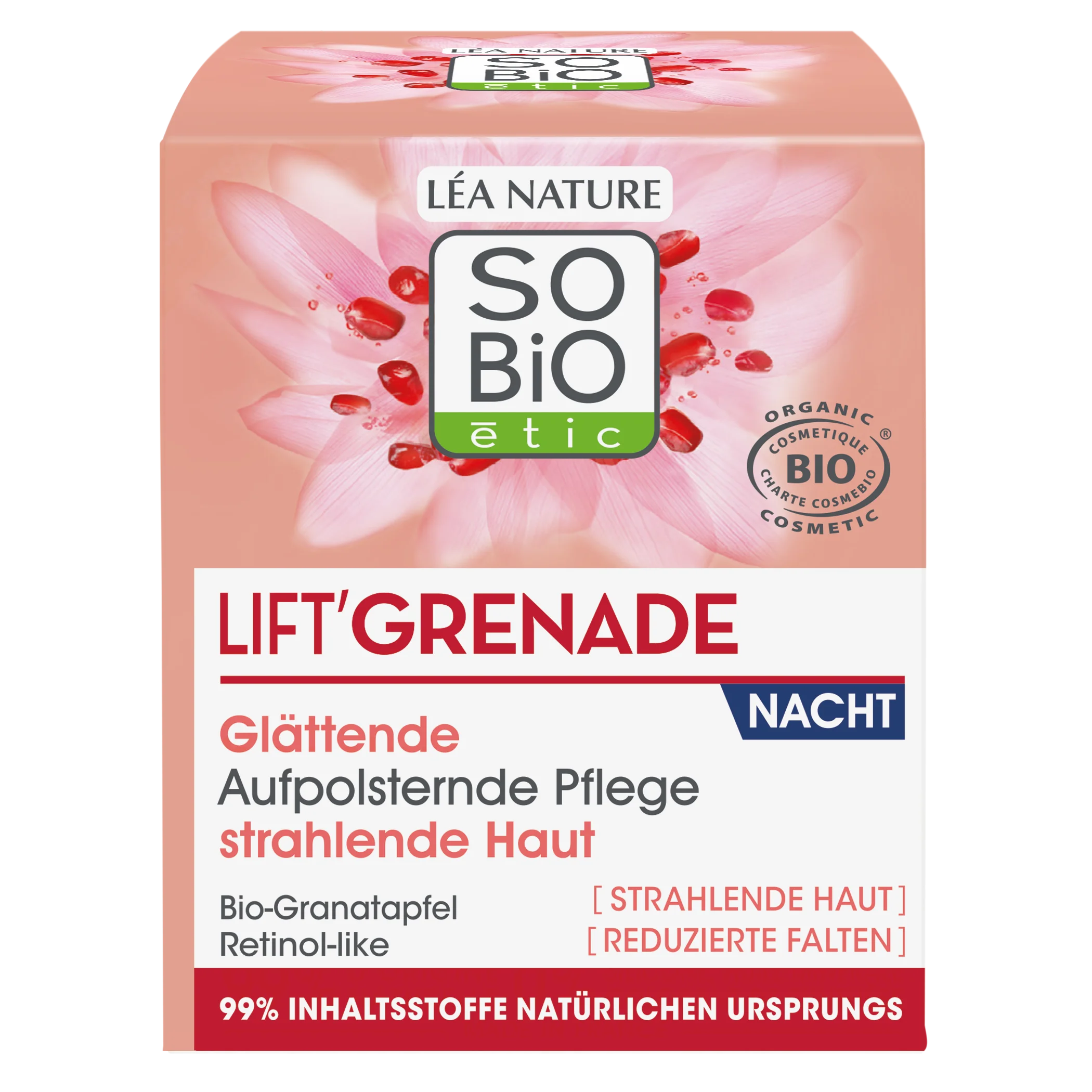 SO’BiO étic Nočný rozjasňujúci krém proti vráskam Lift'Grenade BIO (50 ml) - s granátovým jablkom