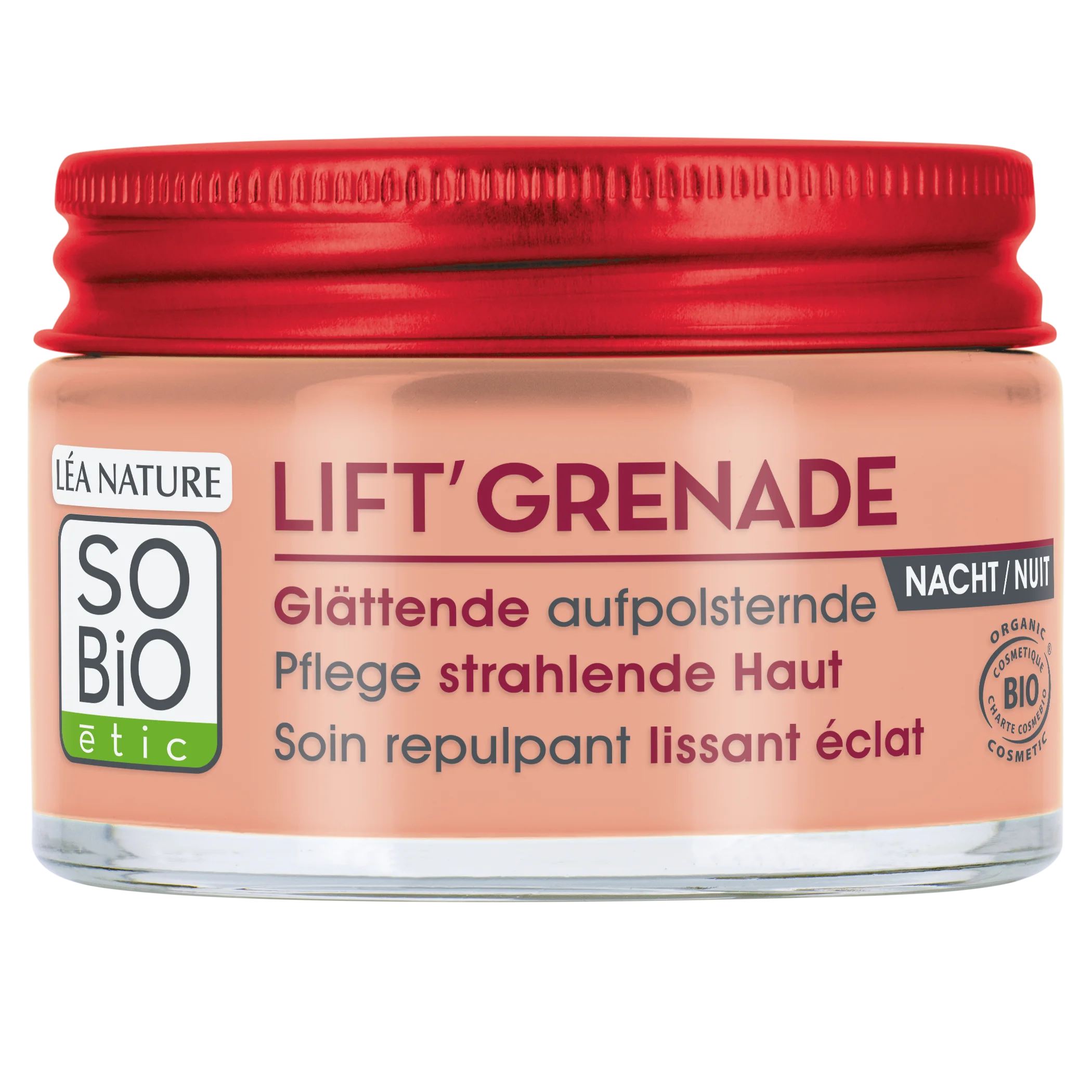 SO’BiO étic Nočný rozjasňujúci krém proti vráskam Lift'Grenade BIO (50 ml) - s granátovým jablkom