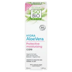 SO’BiO étic Ochranný krém pre citlivú pleť s Aloe vera 5v1 BIO (50 ml) - hydratuje a upokojuje pleť
