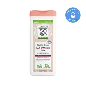 SO’BiO étic Jemne hydratačný sprchový krém s BIO oslím mliekom (650 ml) - všetky typy pokožky