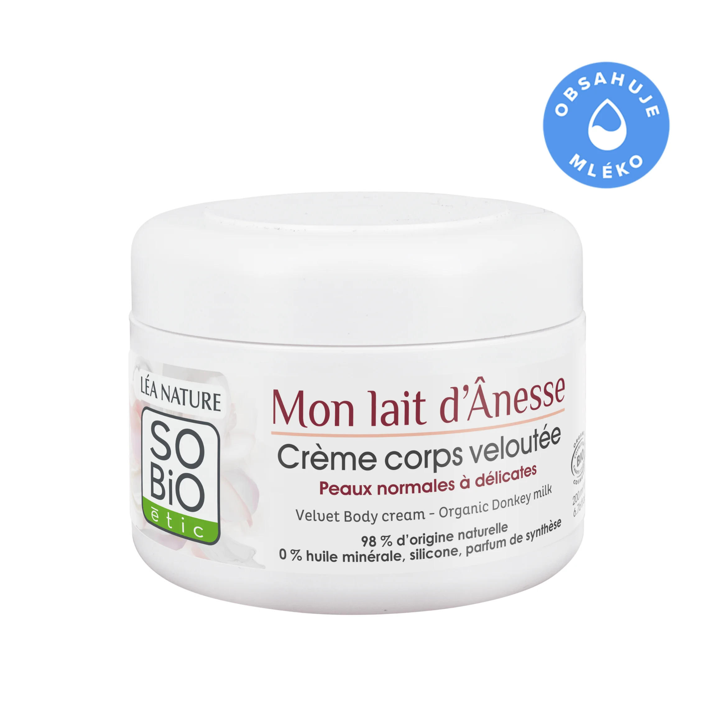 SO’BiO étic Telový výživný krém s BIO oslím mliekom (200 ml) - aj pre citlivú pokožku