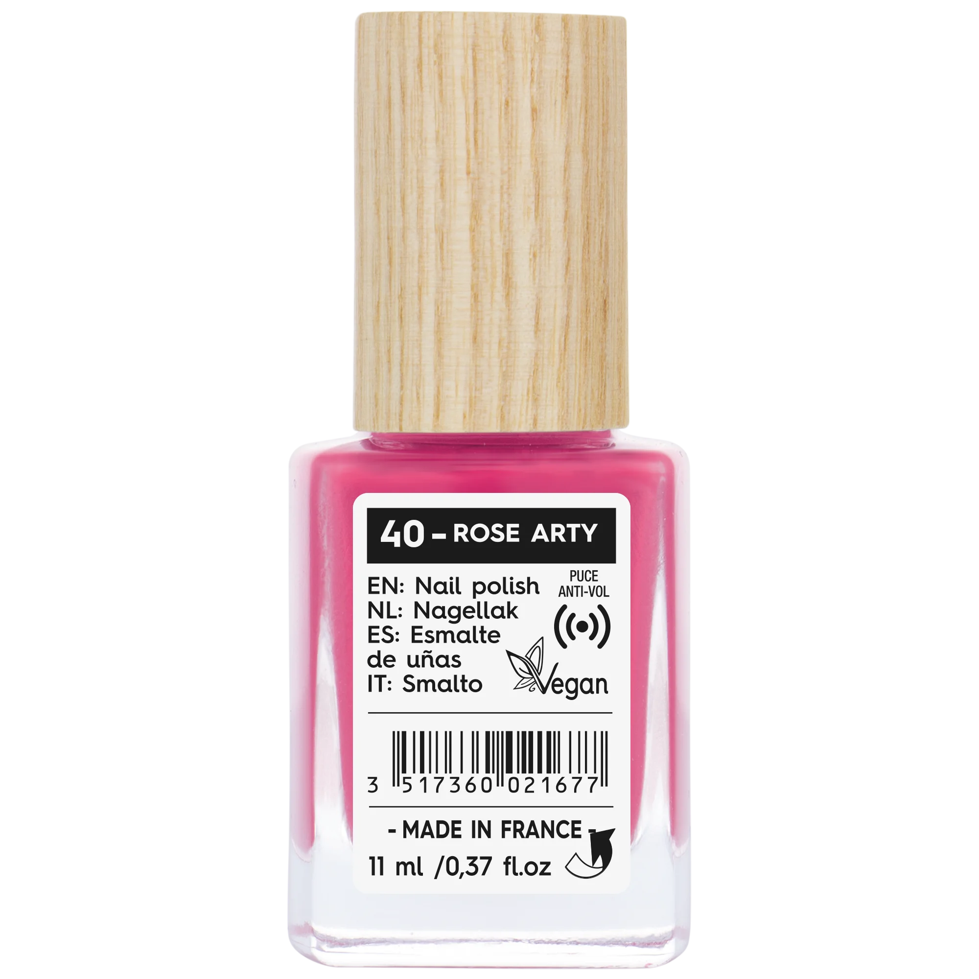 SO’BiO étic Lak na nechty - 40 bohémska ružová (11 ml) - so žiarivou a intenzívnou farbou