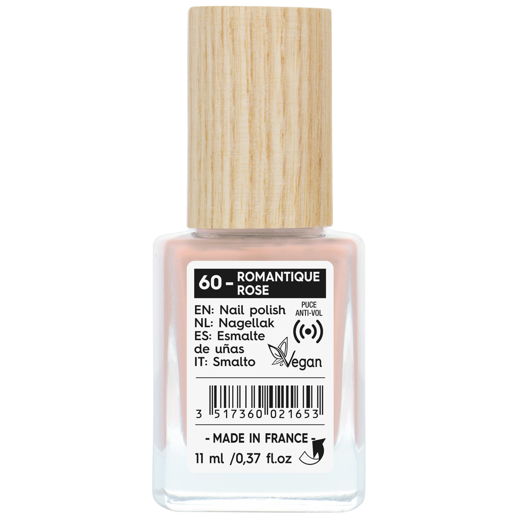 SO’BiO étic Lak na nechty - 60 romantická ružová (11 ml) - so žiarivou a intenzívnou farbou