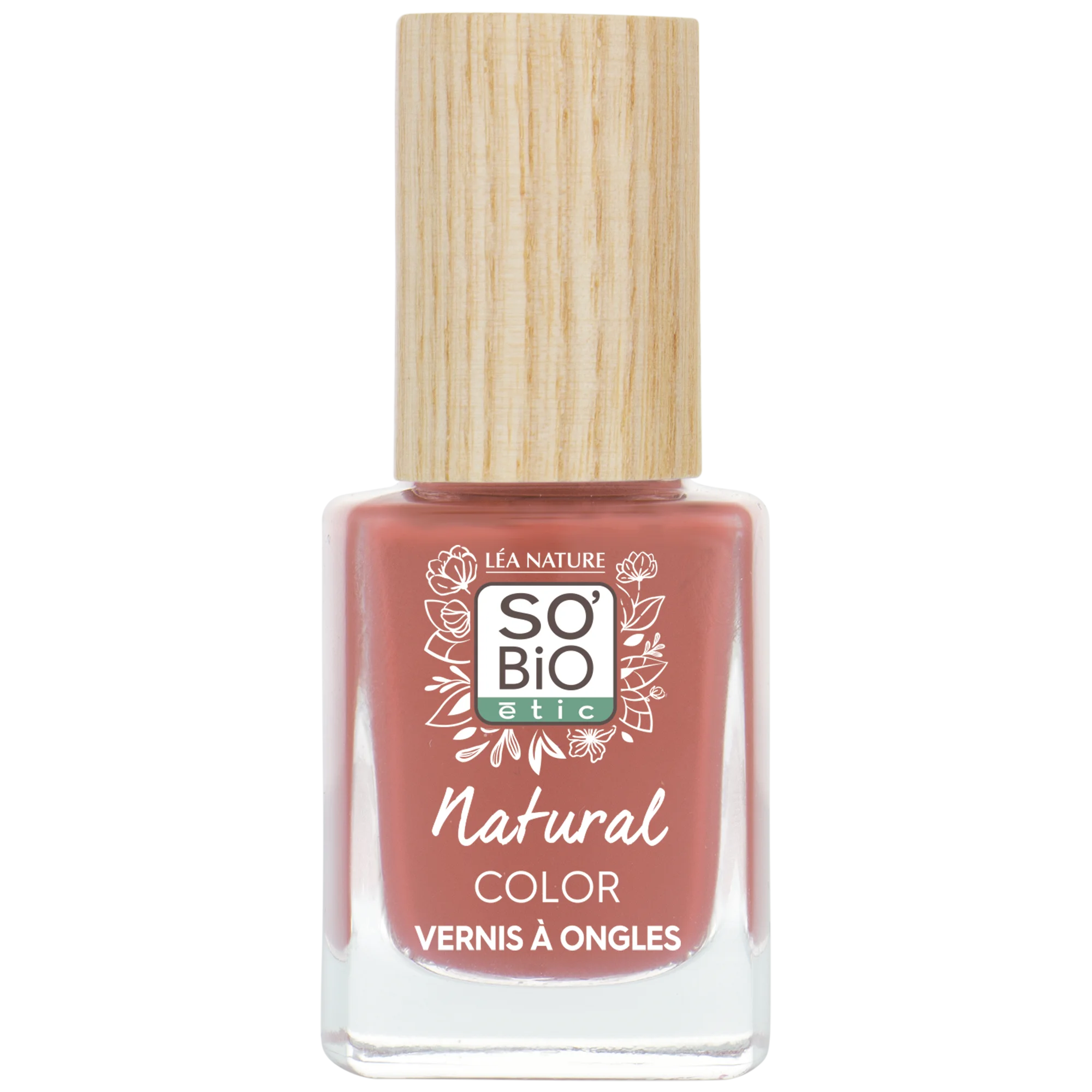 SO’BiO étic Lak na nechty - 65 ružová nude (11 ml) - so žiarivou a intenzívnou farbou