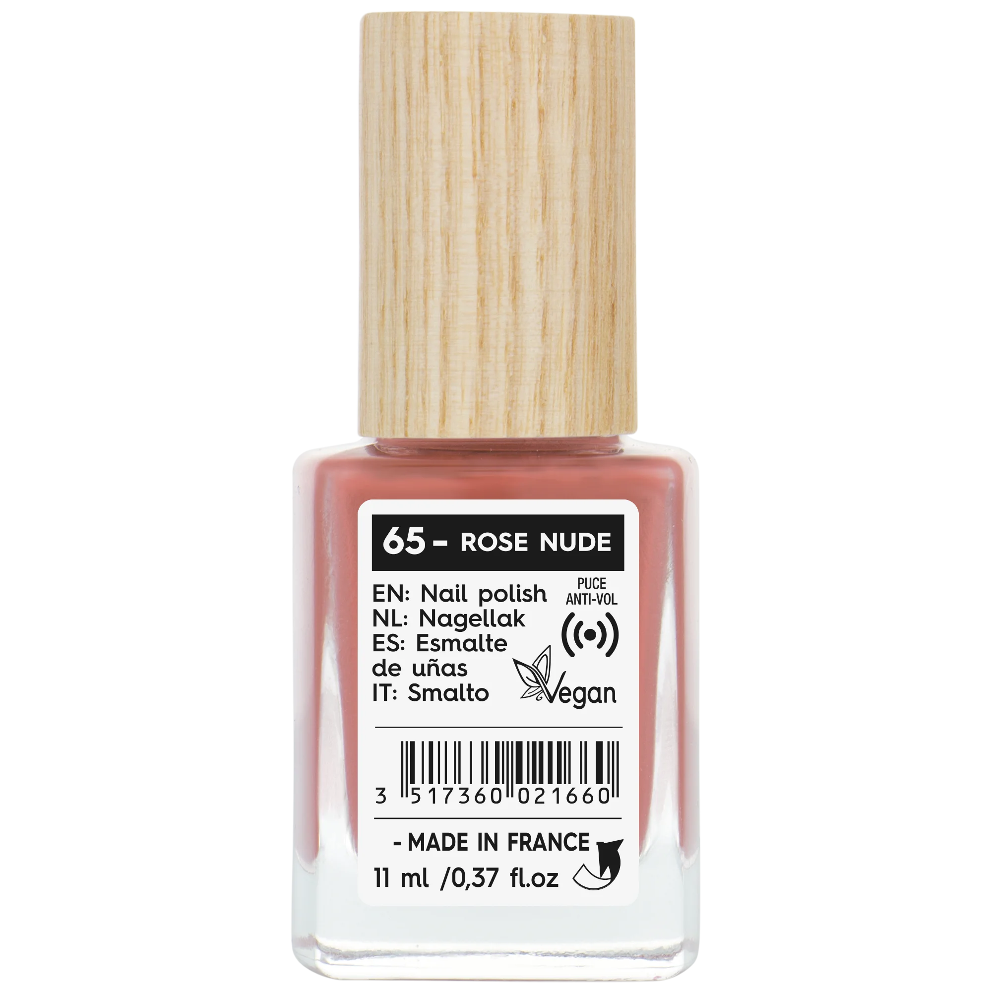 SO’BiO étic Lak na nechty - 65 ružová nude (11 ml) - so žiarivou a intenzívnou farbou