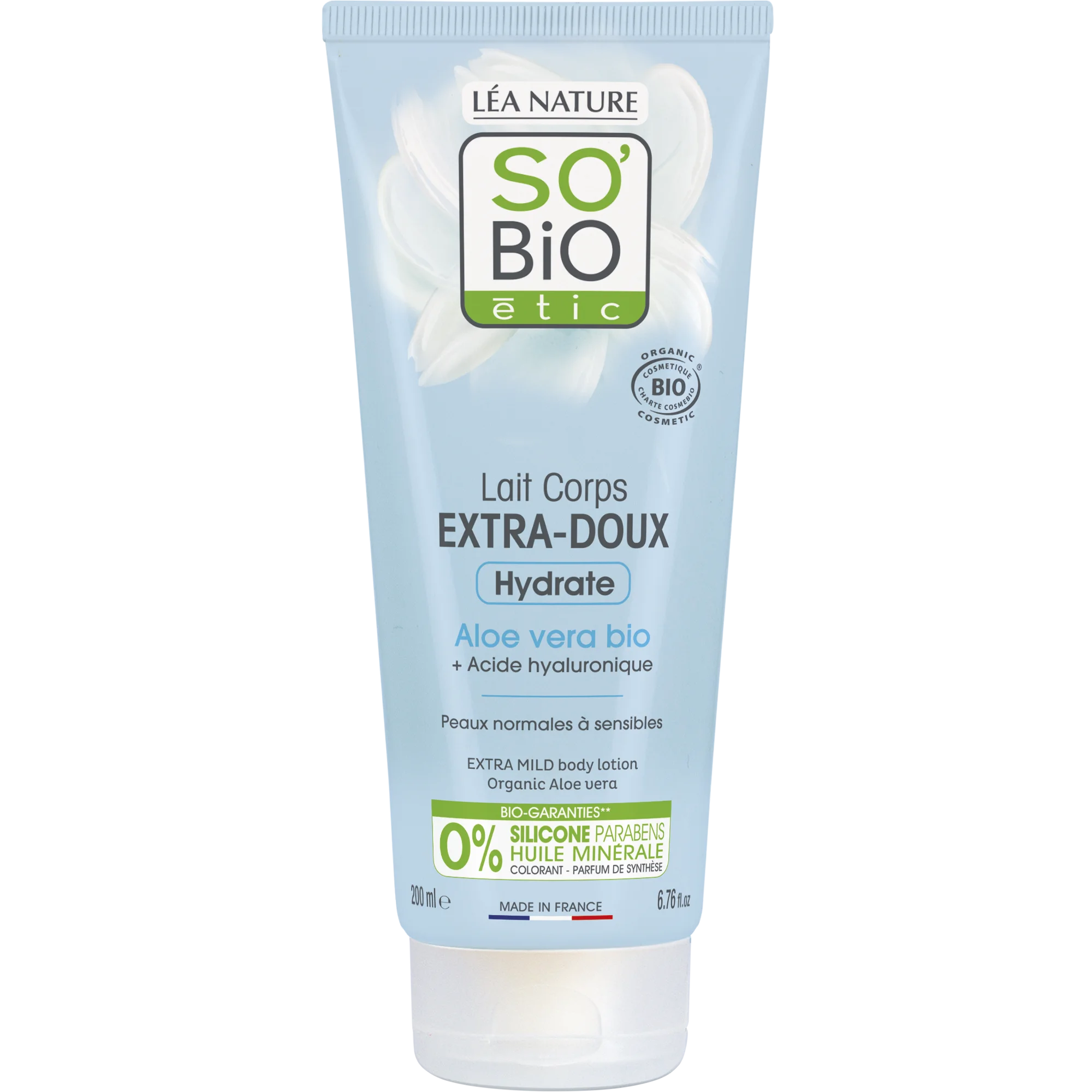 SO’BiO étic Telové mlieko extra hydratačné s Aloe vera a hyalurónom BIO (200 ml) - s kyselinou hyalurónovou