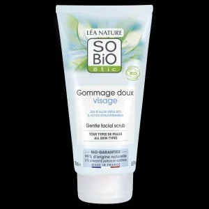 SO’BiO étic Jemný peeling na časté použitie Aloe vera hydratačný BIO (150 ml) - s kyselinou hyalurónovou