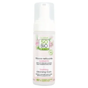 SO’BiO étic Čistiaca upokojujúca pena Aloe Vera BIO (150 ml) - obohatená o ružovú vodu