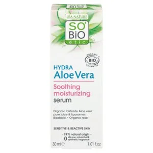 SO’BiO étic Pleťové sérum s Aloe vera - upokojenie a hydratácia pre citlivú pleť BIO (30 ml) - hydratuje, upokojuje a rozjasňuje