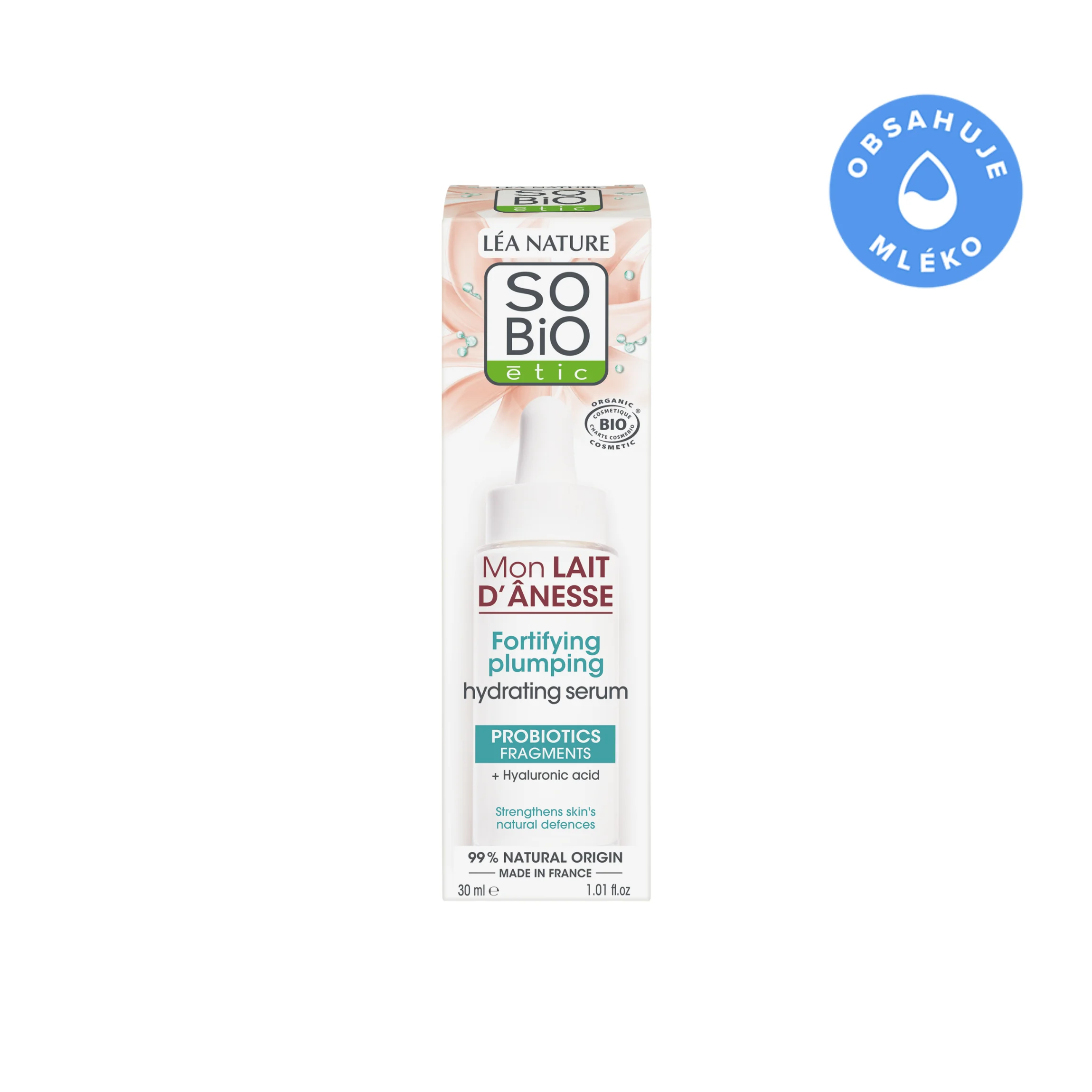 SO’BiO étic Posilňujúce hydratačné sérum s BIO oslím mliekom (30 ml) - s kyselinou hyalurónovou