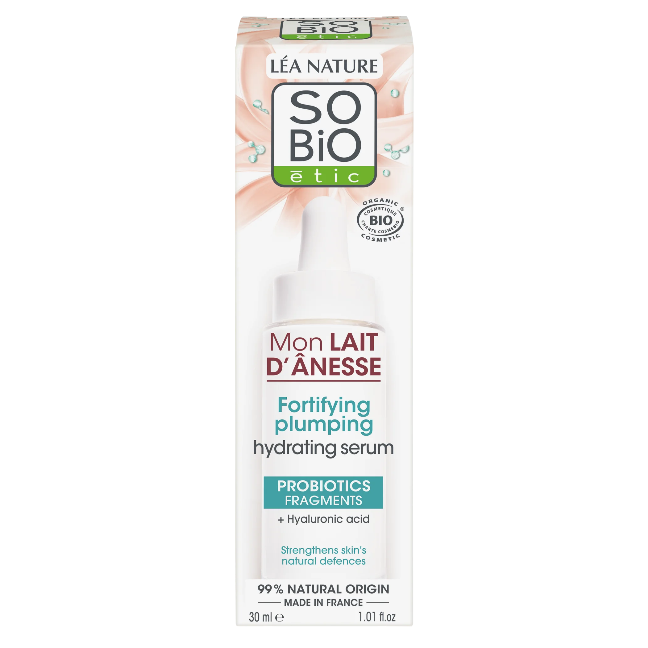 SO’BiO étic Posilňujúce hydratačné sérum s BIO oslím mliekom (30 ml) - s kyselinou hyalurónovou