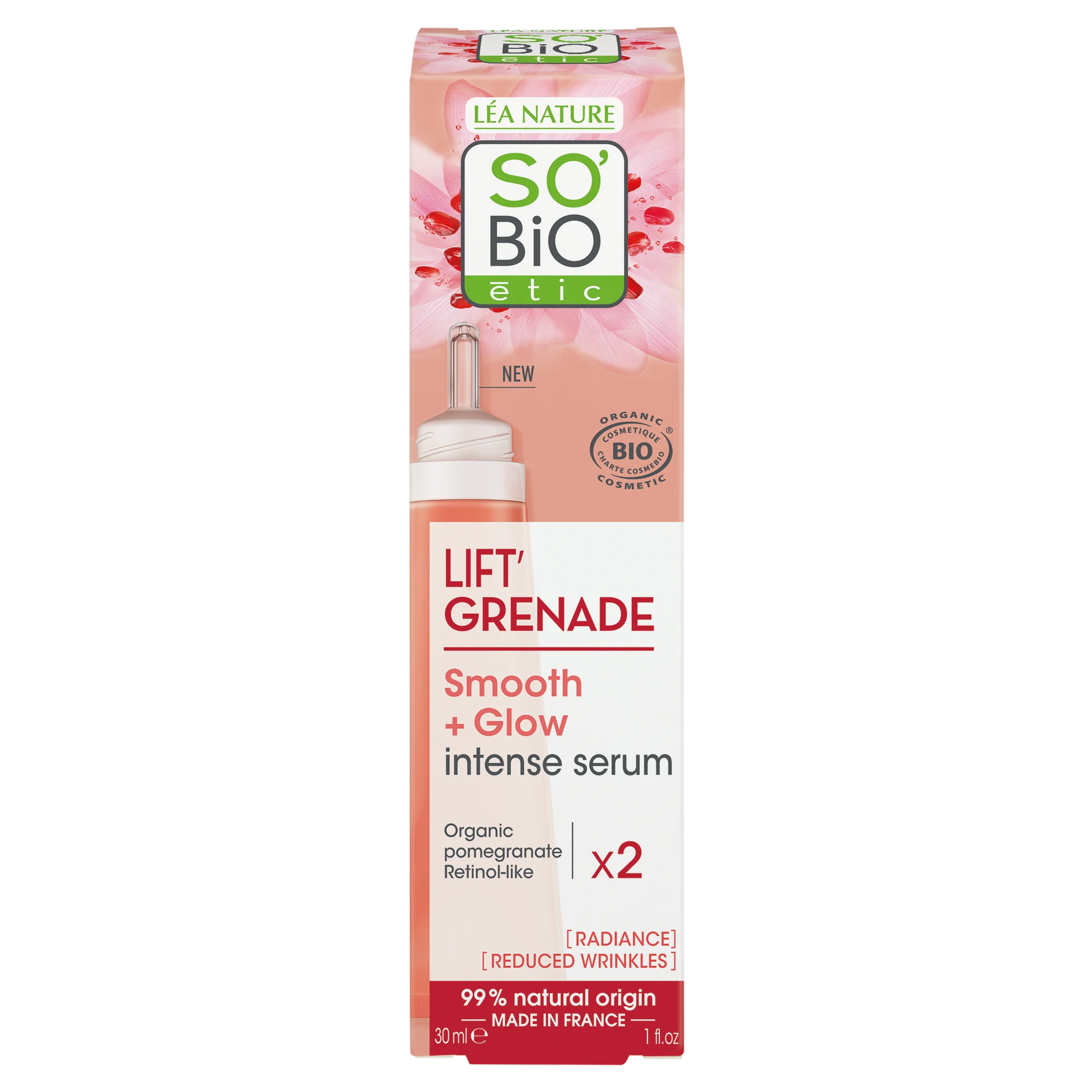 SO’BiO étic Rozjasňujúce sérum proti vráskam Lift'Grenade BIO (30 ml) - s granátovým jablkom
