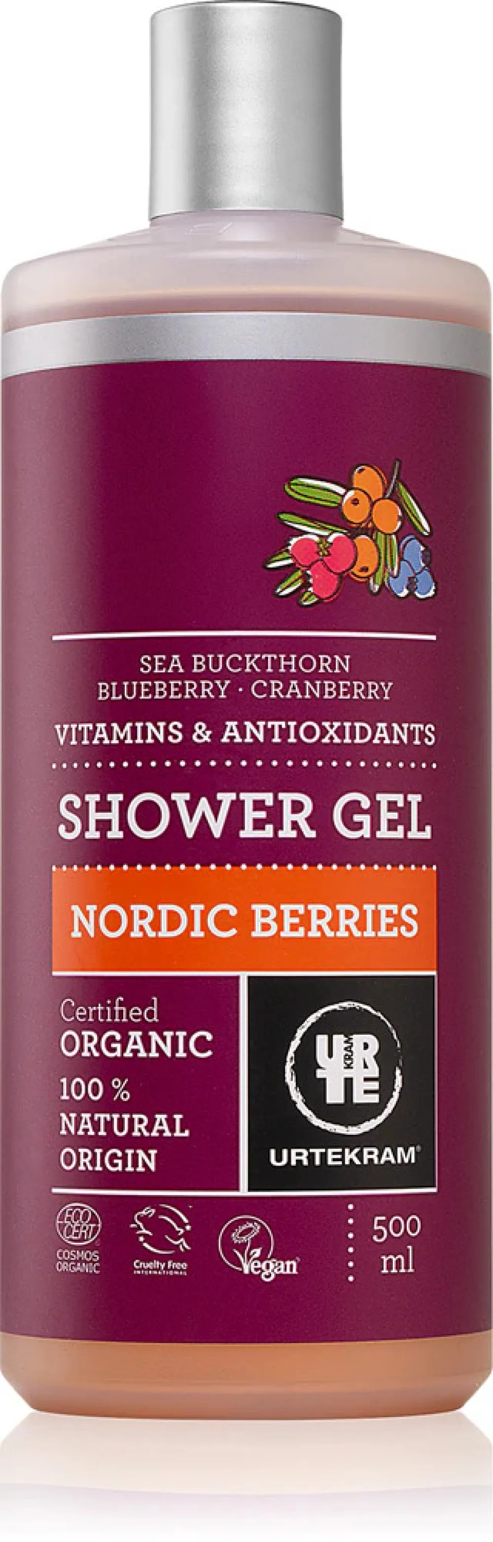 Urtekram Sprchový gél Nordic Berries 500ml BIO, VEG