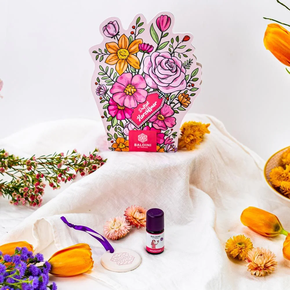 Taoasis Baldini Aroma set Heart Opener BIO (5 ml) - povzbudzujúca vôňa s kamenným difuzérom