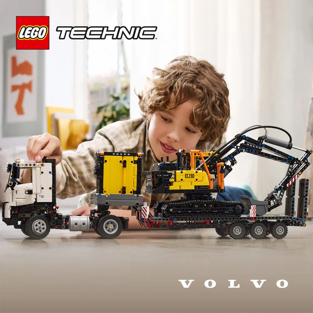Technic 42175 Nákladné auto Volvo FMX a elektrický bager Volvo EC230