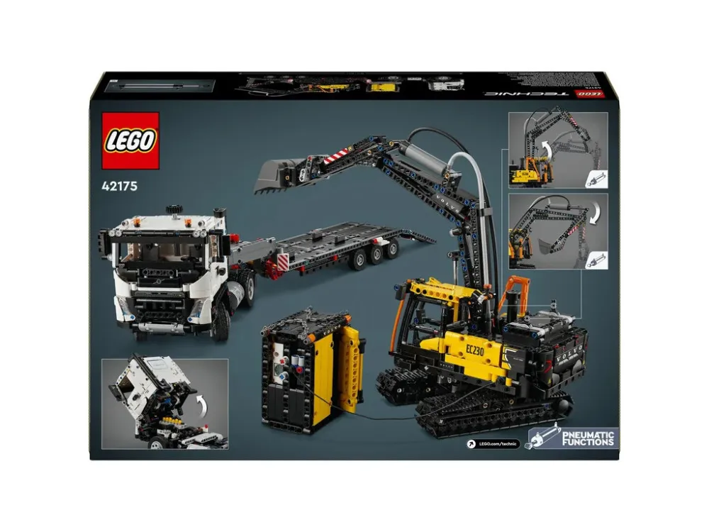 Technic 42175 Nákladné auto Volvo FMX a elektrický bager Volvo EC230
