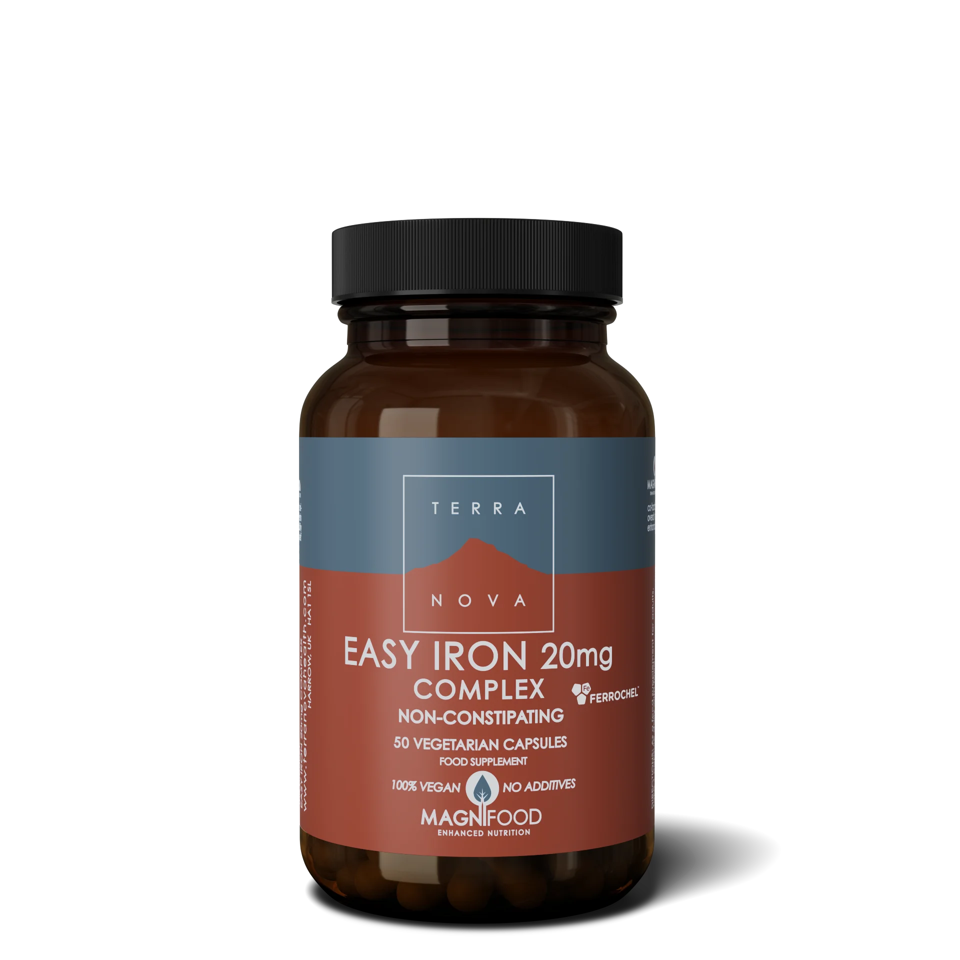 Terranova Health Easy Iron 20 mg Complex (50 kapsúl) - dobre sa vstrebáva