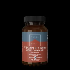 Terranova Health Vitamín B12 (metylkobalamín) 500 µg Komplex (50 kapsúl) - dobre sa vstrebáva