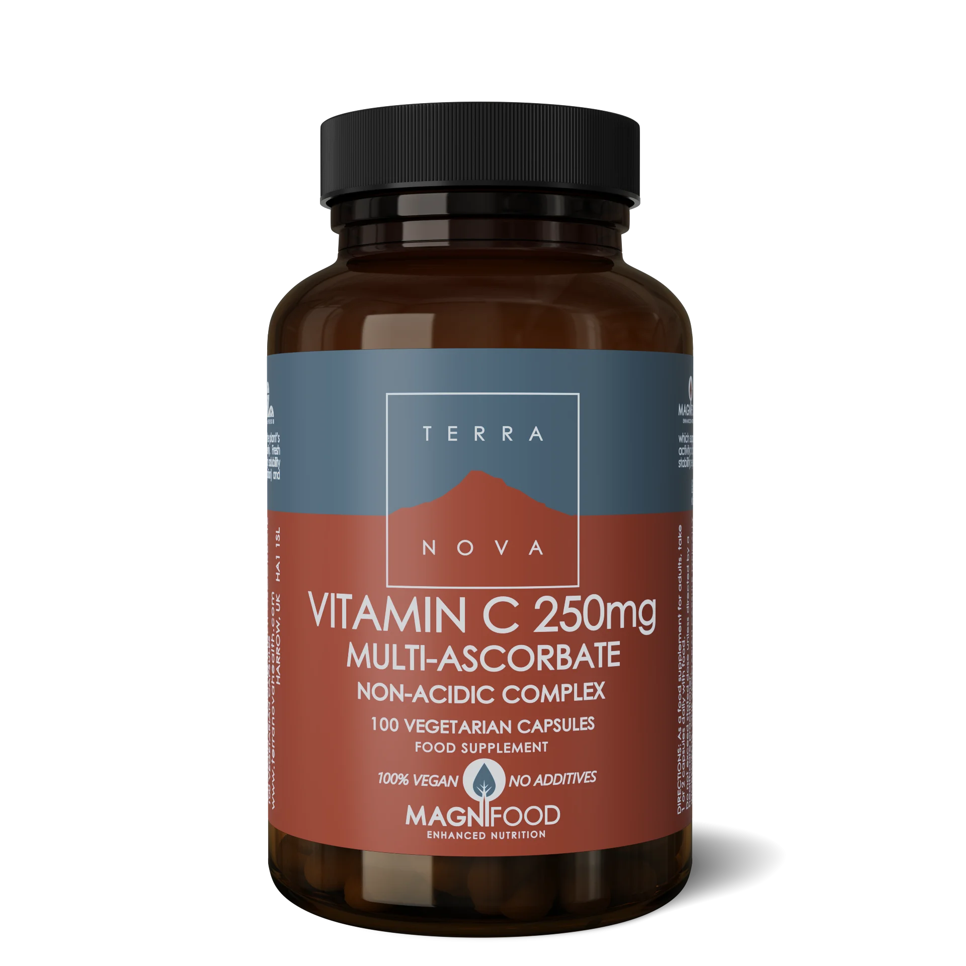 Terranova Health Vitamín C 250 mg Complex 100 kapsúl - vo forme minerálnych askorbátov