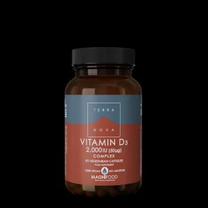 Terranova Health Vitamín D3 2000 IU Komplex (50 kapsúl) - získaný z lišajníka