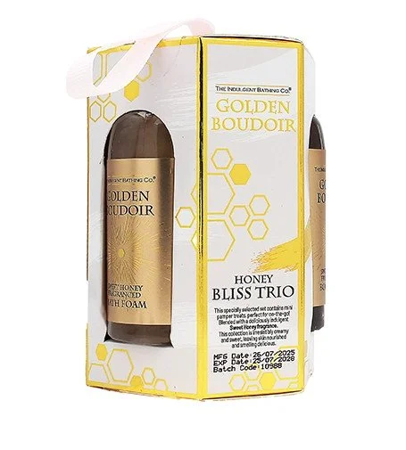 Golden Boudoir darčeková sada sprchový gél 60 ml + pena do kúpeľa 60 ml + telové mlieko