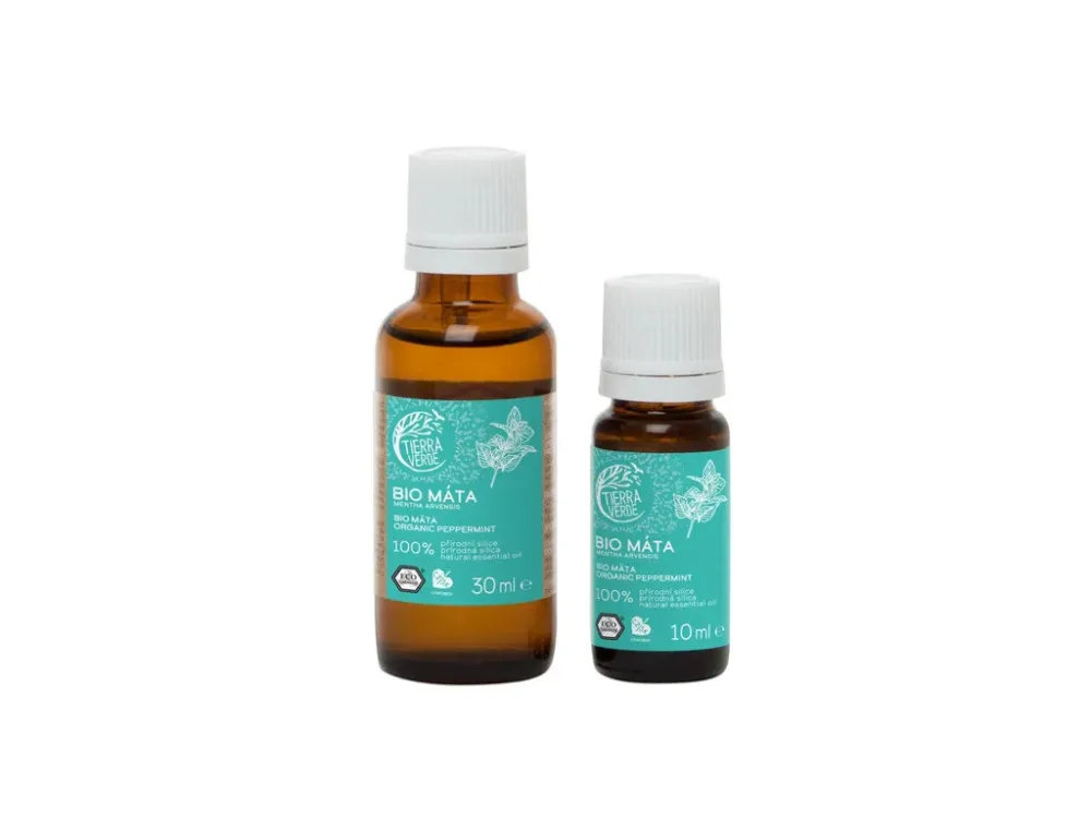 Tierra Verde Mätový esenciálny olej BIO (30 ml) - podporuje dýchacie cesty a koncentráciu