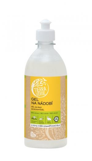 Gél na umývanie riadu s organickým citrónovým olejom (500 ml)