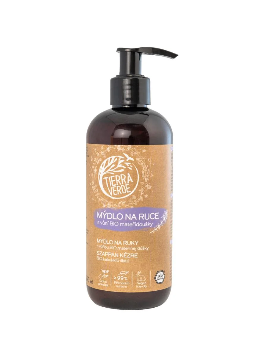 Tierra Verde Tekuté mydlo na ruky - BIO Materina dúška 290 ml - s českým bio skorocelom