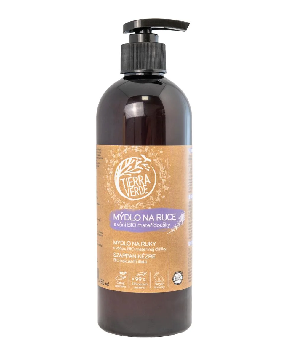 Tierra Verde Tekuté mydlo na ruky - BIO Materina dúška 290 ml - s českým bio skorocelom