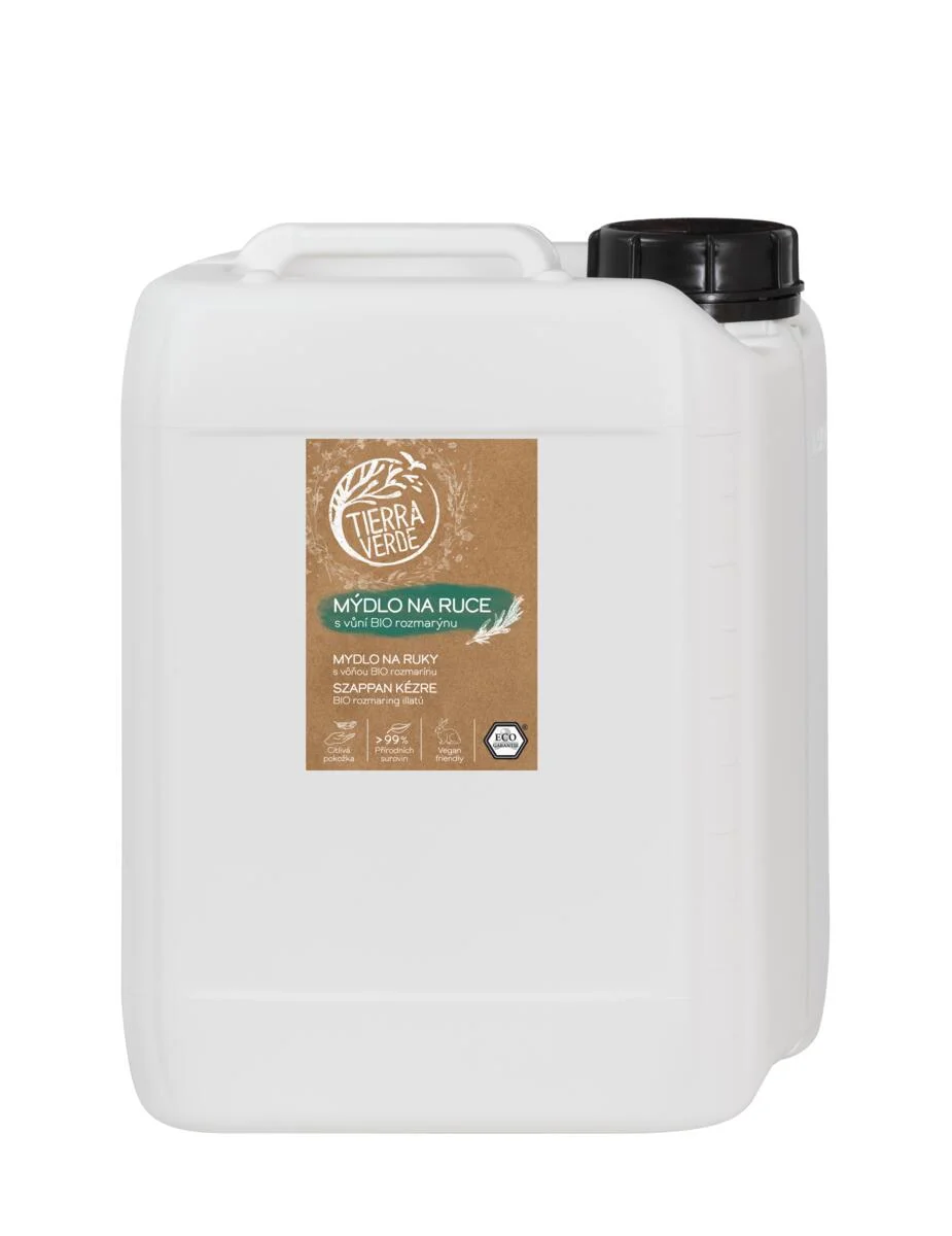 Tierra Verde Tekuté mydlo na ruky - BIO Rozmarín 100 ml - s českým bio skorocelom