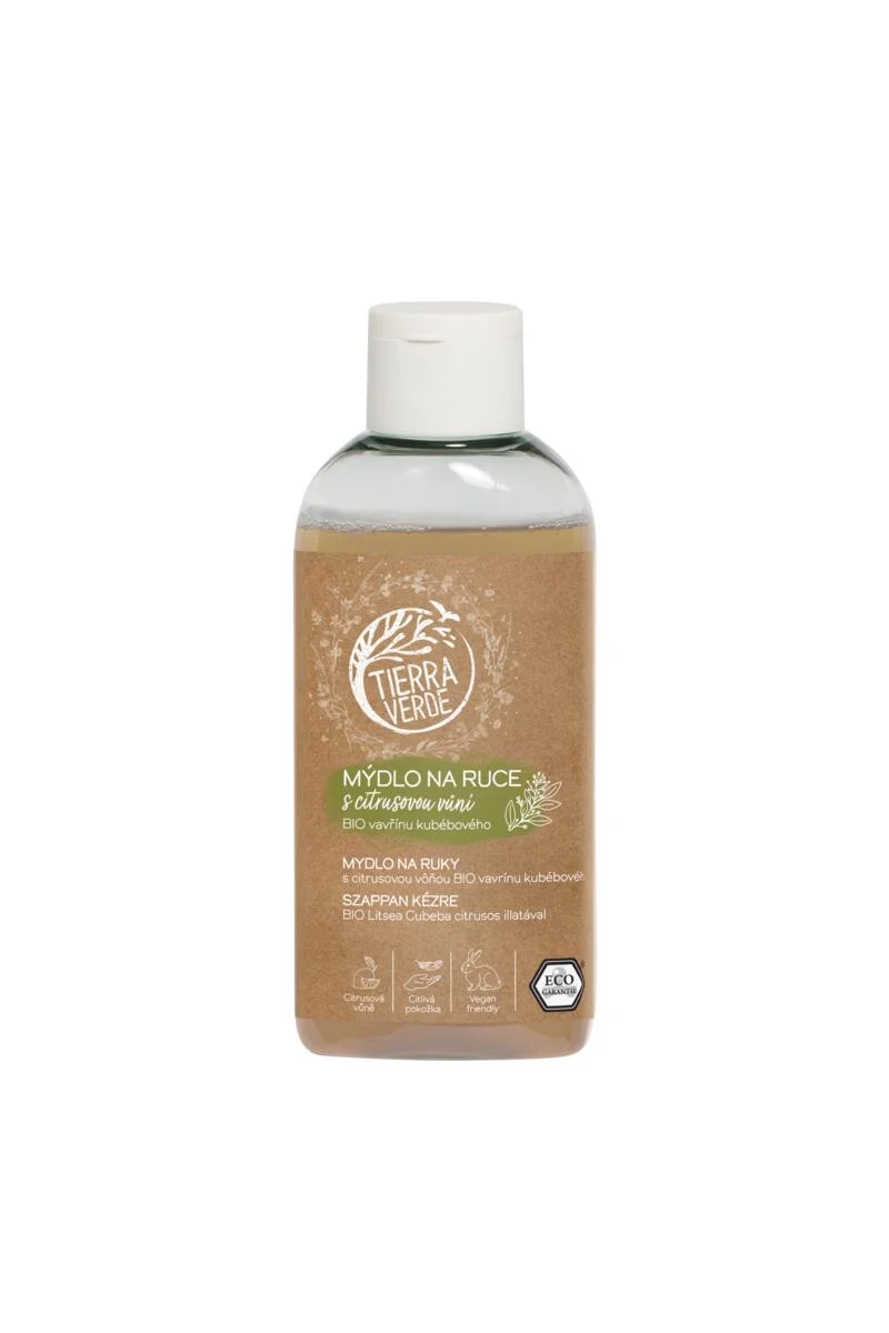Tierra Verde Tekuté mydlo na ruky - BIO Vavrín 290 ml - s českým bio skorocelom