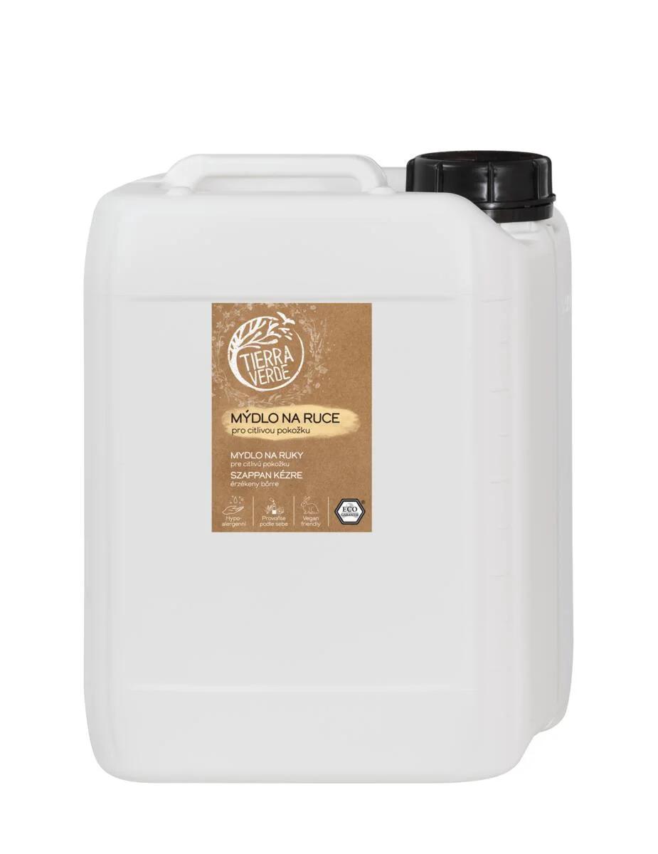Tierra Verde Tekuté mydlo na ruky - citlivá pokožka 290 ml - s českým bio skorocelom