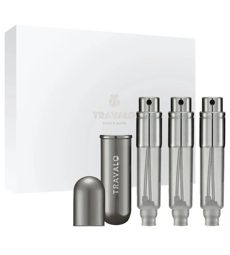 Classic plniteľný rozprašovač parfumov 3x5 ml Titanium