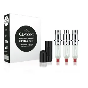 Travalo Classic plniteľný rozprašovač parfémov Black 3 x 5 ml darčeková sada