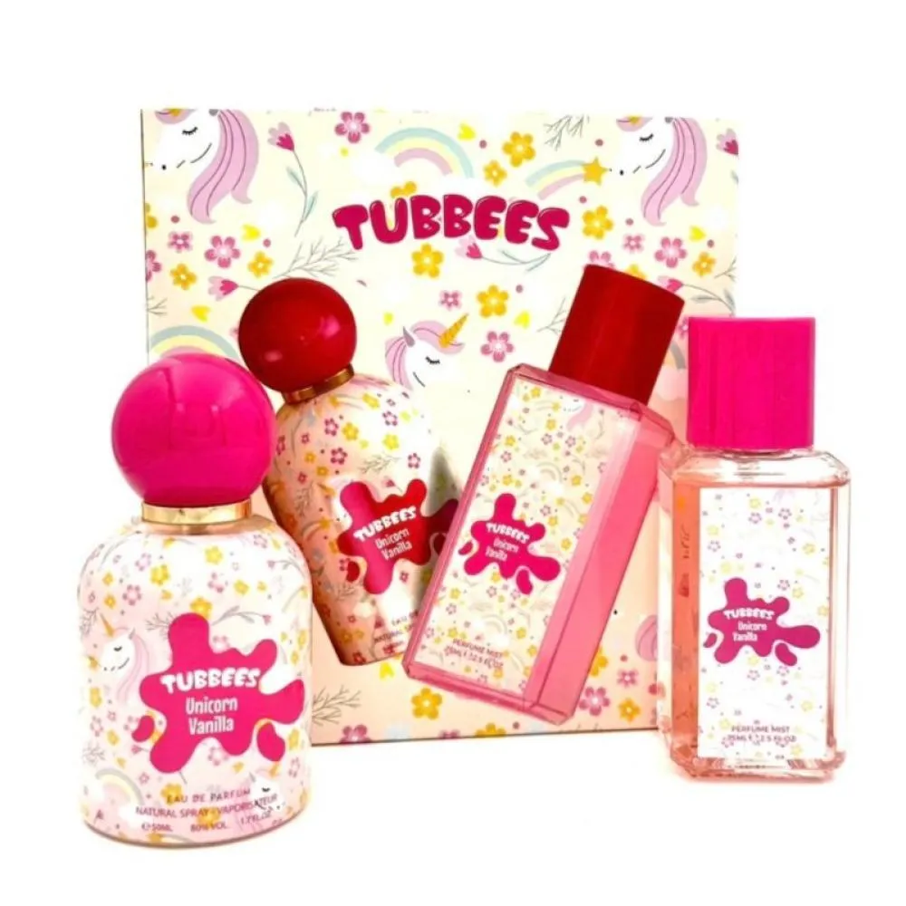 Tubbees Unicorn Vanilla 50 ml + telový sprej parfumovaná voda pre ženy 75 ml