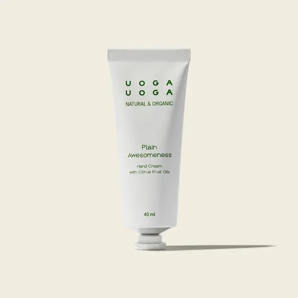 Uoga Uoga Hydratačný krém na ruky Plain Awesomeness BIO (40 ml) - so sviežou citrusovou vôňou