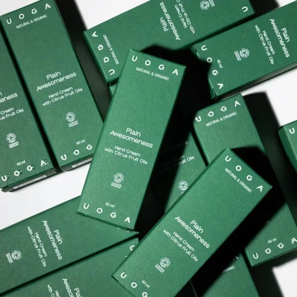 Uoga Uoga Hydratačný krém na ruky Plain Awesomeness BIO (40 ml) - so sviežou citrusovou vôňou