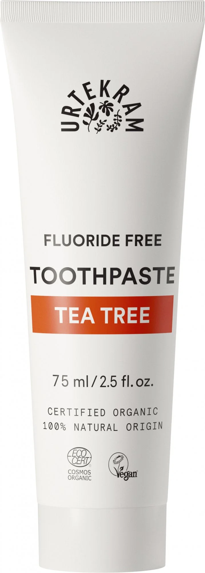 Urtekram Zubná pasta s tea tree BIO (75 ml) - bez fluoridu