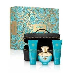 Versace Pour Femme Dylan Turquoise + SG 100 ml + BG 100 ml + kozmetická taška toaletná voda pre ženy