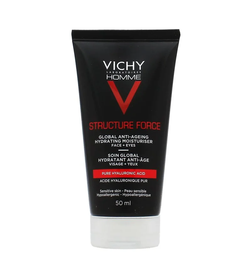 Homme Structure Force Anti-Aging Moisturizer spevňujúci protivráskový krém s kyselinou hyalurónovou pre mužov 50 ml