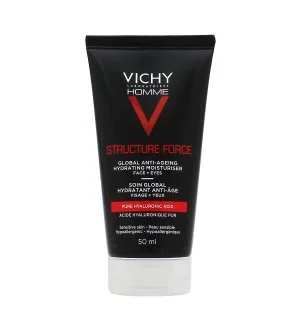 Vichy Homme Structure Force Anti-Aging Moisturizer spevňujúci protivráskový krém s kyselinou hyalurónovou pre mužov